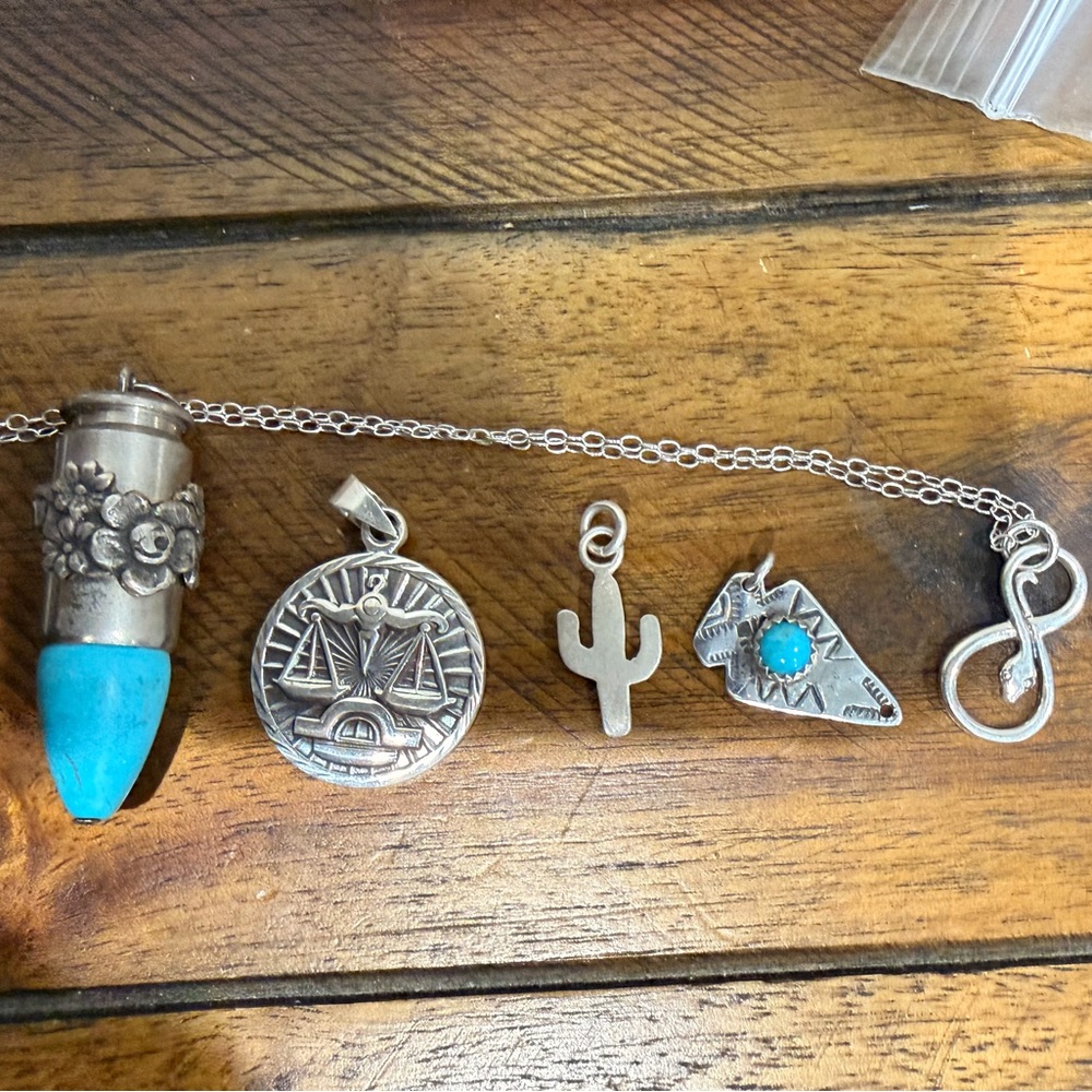 Silver charms bundle 20 inch necklace